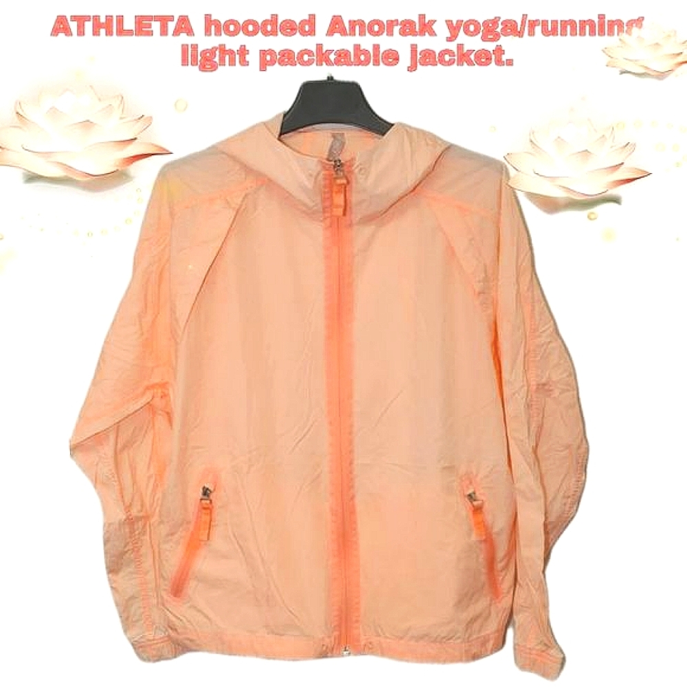 ATHLETA Anorak windbreaker water resistant packable running jacket